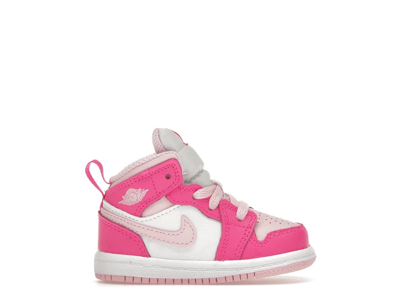Jordan 1 Mid White Fierce Pink (TD)