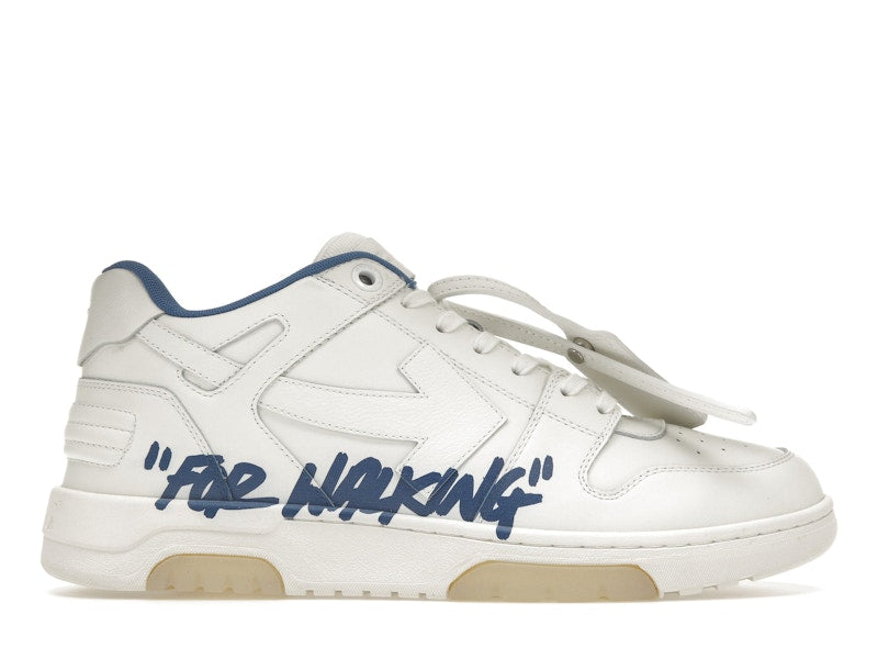 OFF-WHITE Out Of Office "OOO" Low Tops For Walking White White Dark Blue SS22