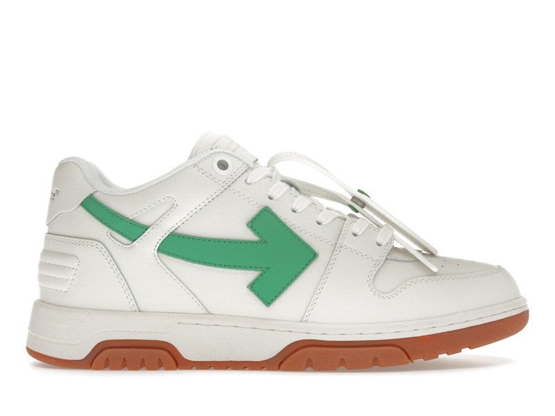 OFF-WHITE Out Of Office OOO Low Tops White Bright Green Brick Red