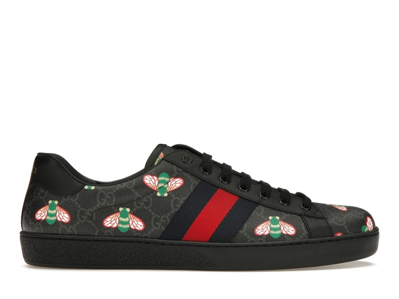 Gucci Ace Bee Print Black