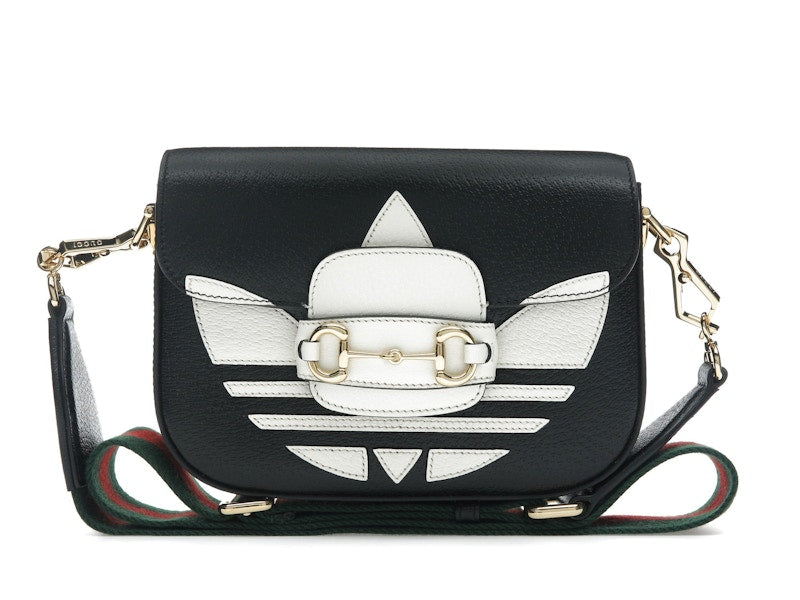Gucci x adidas Horsebit 1955 Shoulder Bag Black/White