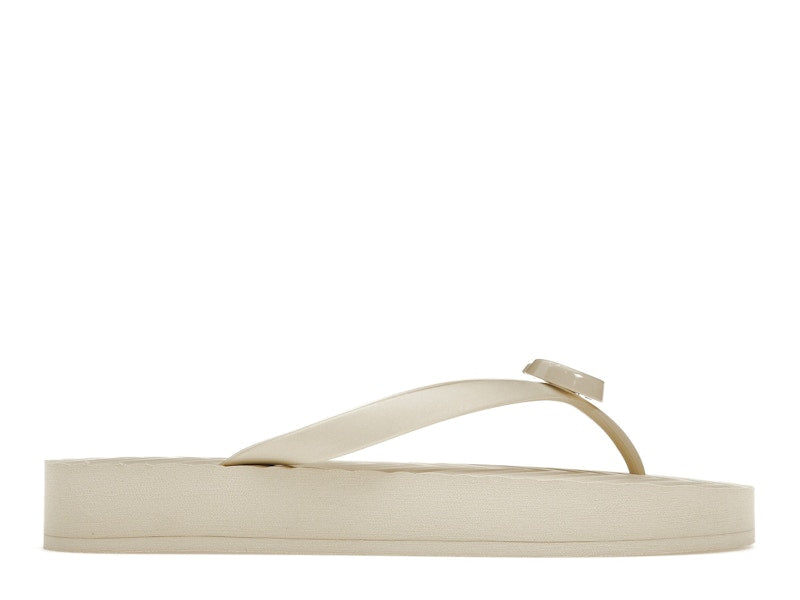 Gucci Chevron Thong Sandal White Rubber