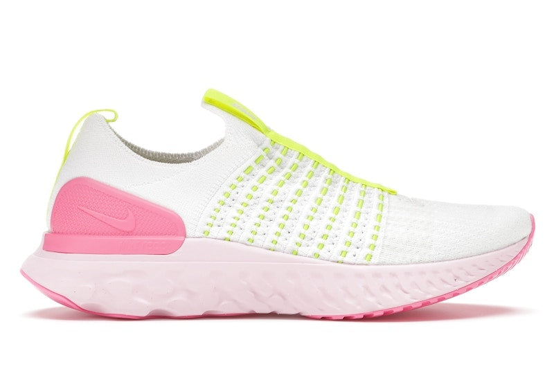 Nike React Phantom Run Flyknit 2 White Volt Pink Glow (Women's)