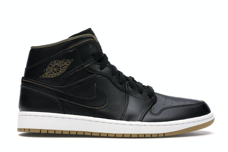Jordan 1 Retro Mid Black Metallic Gold