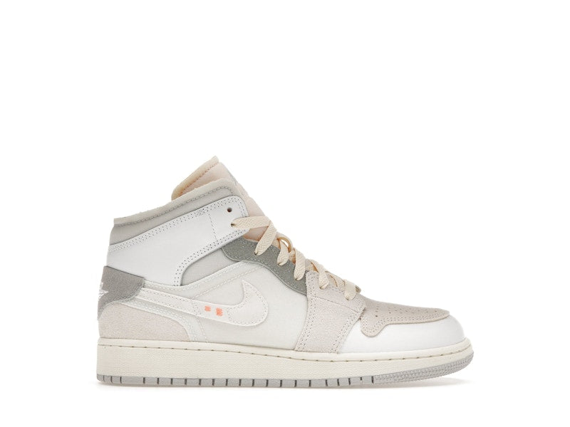 Jordan 1 Mid SE Craft Inside Out White Grey (GS)