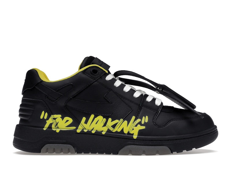 OFF-WHITE Out Of Office "OOO" Low Tops For Walking Black Yellow