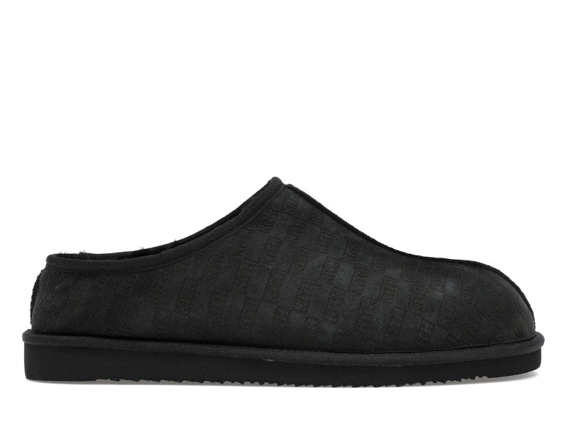 Kith Kithmas Monogram Shearling Slippers Black