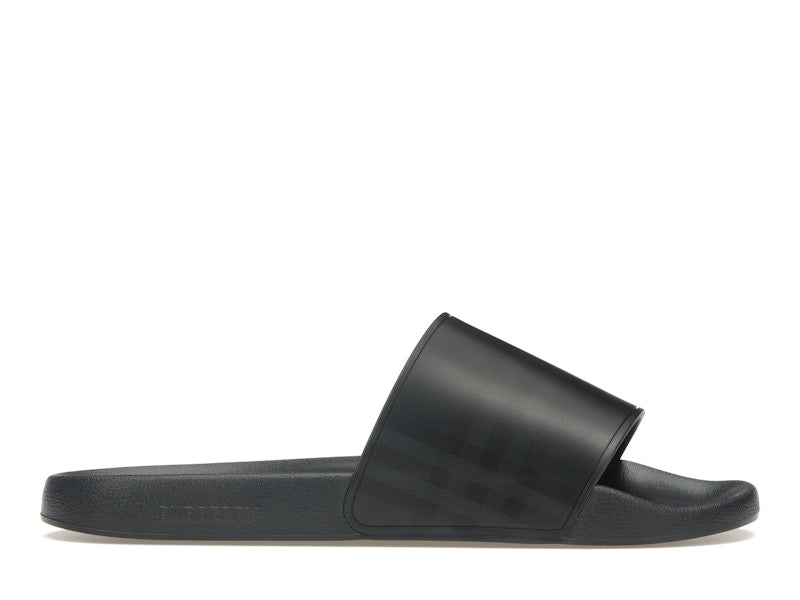 Burberry Embossed Logo Slides Dark Blue