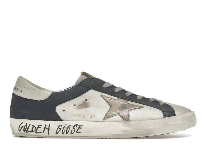 Golden Goose Super Star White Dark Blue Gun Metal