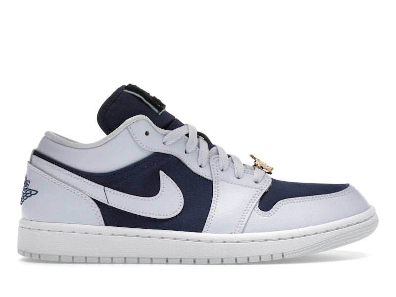Jordan 1 Low SE Football Grey White Gym Red Midnight Navy (Women's)