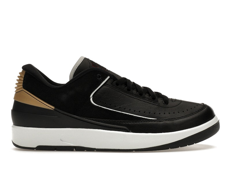 Jordan 2 Retro Low Black Metallic Gold (Women's)