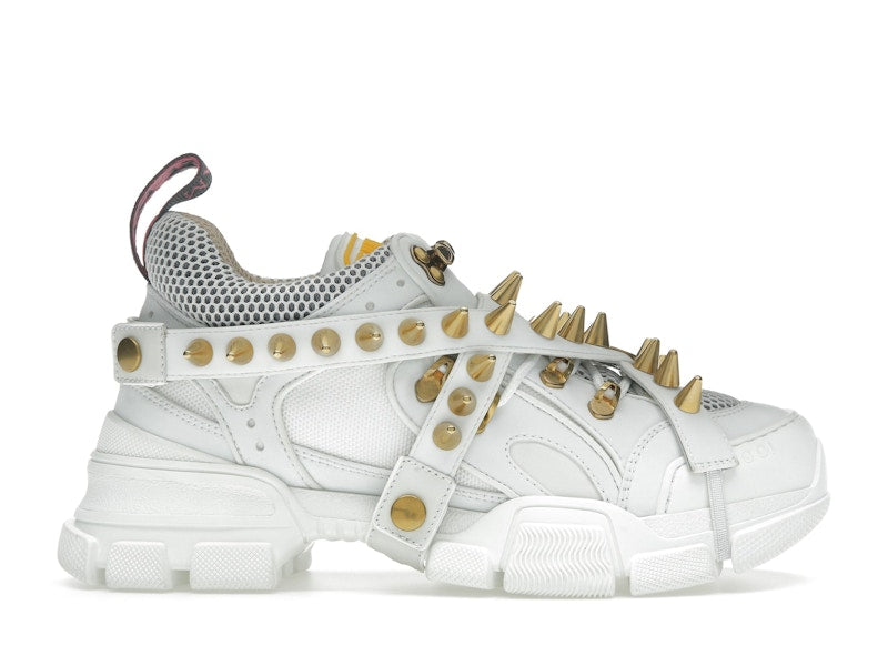 Gucci Flashtrek Chunky Leather Sneakers White Gold (Women's)
