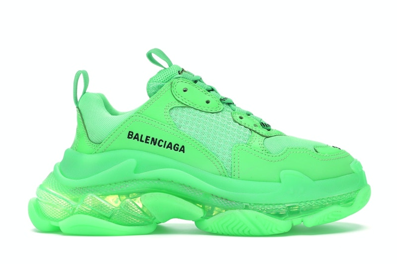 Balenciaga Triple S Neon Green Clear Sole (Women's)