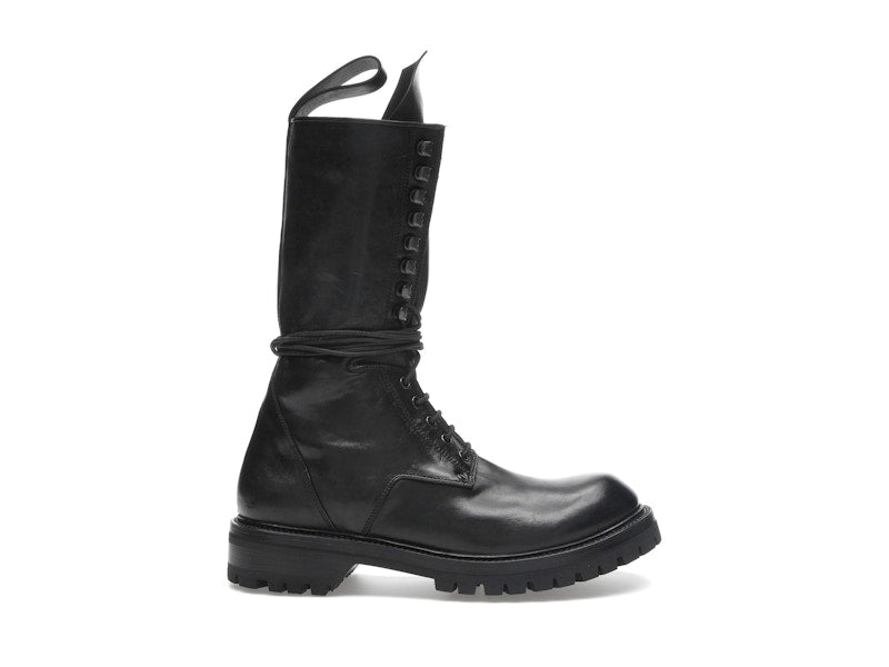 Rick Owens Army Laced Boot Black