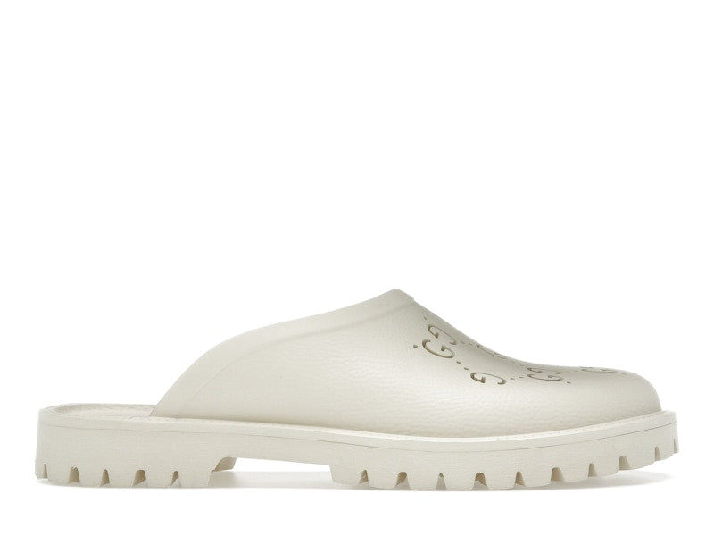 Gucci Slip-on Sandal Cut Out Monogram Mystic White