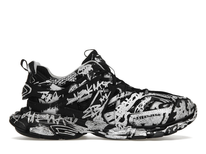 Balenciaga Track Graffiti Black White
