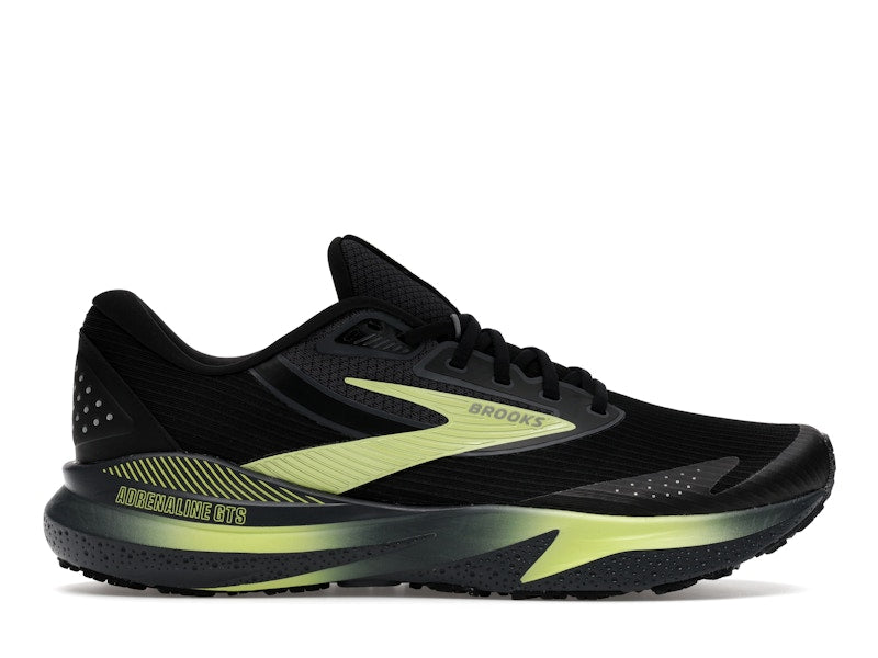 Brooks Adrenaline GTS 24 Weatherized Black Ebony New Yellow
