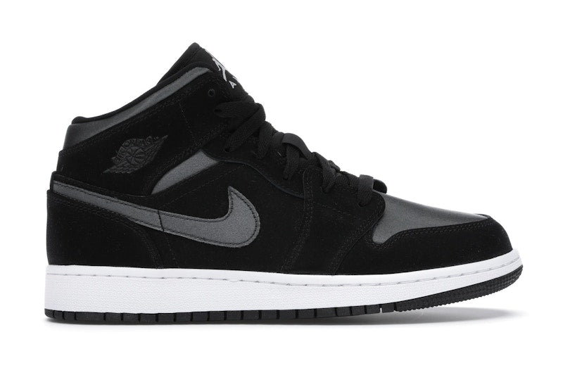 Jordan 1 Mid White Black Grey (GS)