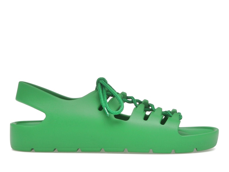 Bottega Veneta Jelly Lace Up Sandal Green