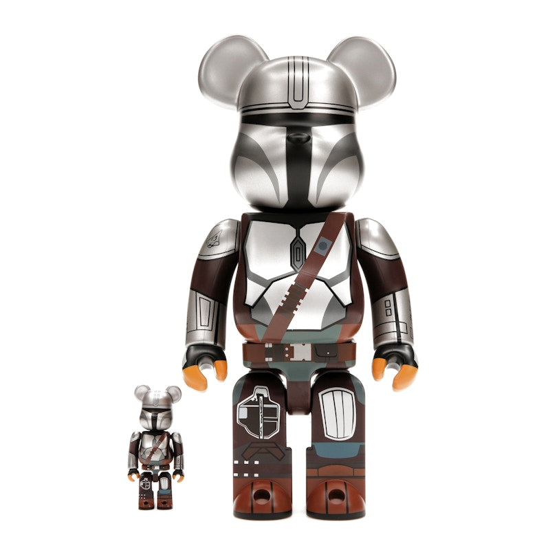 Bearbrick x Star Wars The Mandalorian Beskar Armor 100% & 400% Set