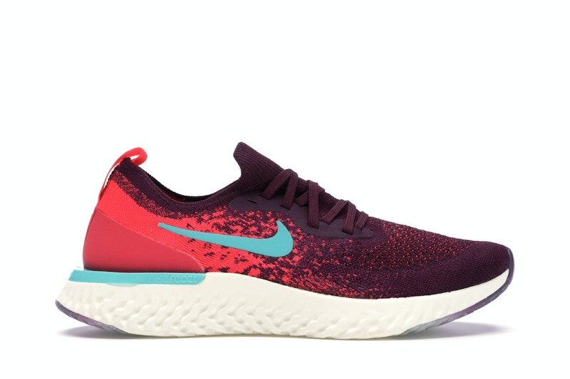 Nike Epic React Flyknit Bordeaux Hyper Jade (Women's)