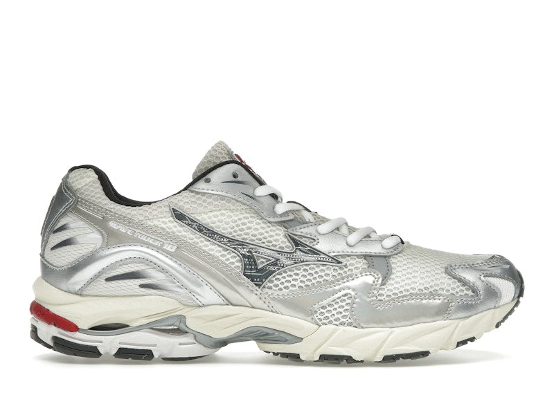 Mizuno Wave Rider 10 White Black Rythmic Red