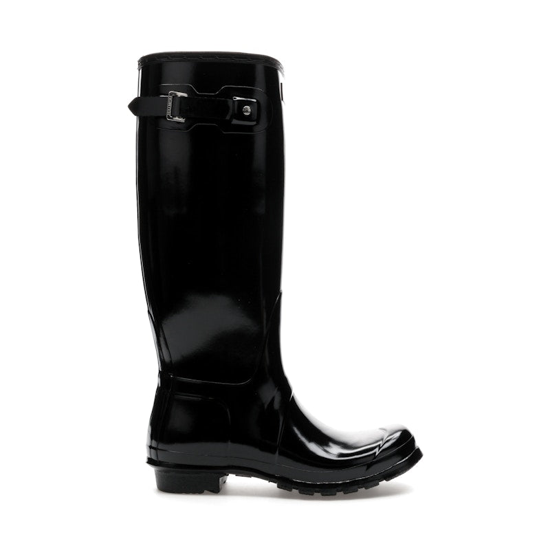 Hunter Original Tall Gloss Rain Boots Black (Women's)