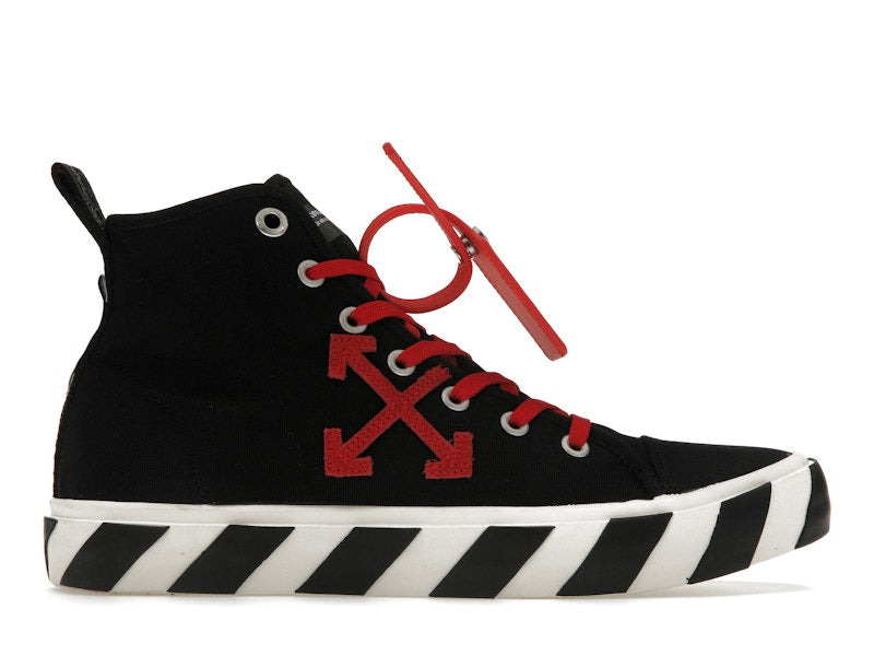 OFF-WHITE Vulcanized Hi Black Red Canvas