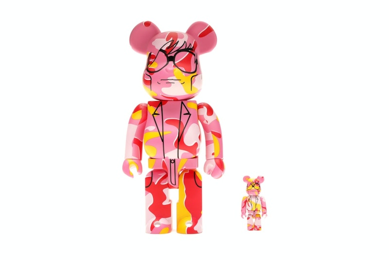 Bearbrick Andy Warhol Camo Ver. 100% & 400% Set Pink