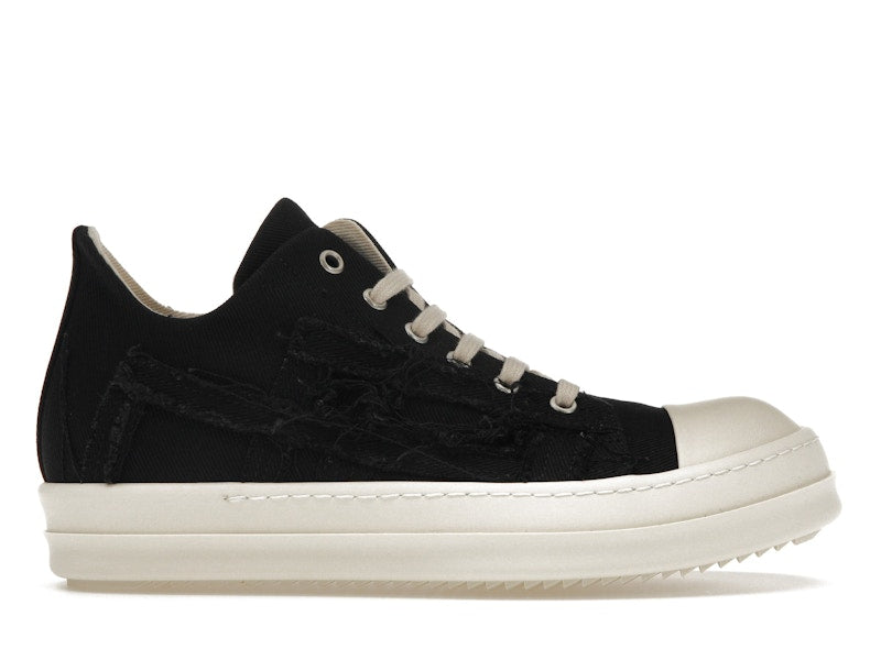 Rick Owens DRKSHDW Slashed Low Sneaks Black Milk