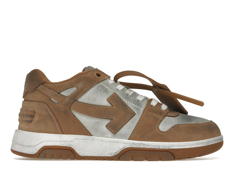 OFF-WHITE Out Of Office "OOO" Low Tops Distressed Brown White