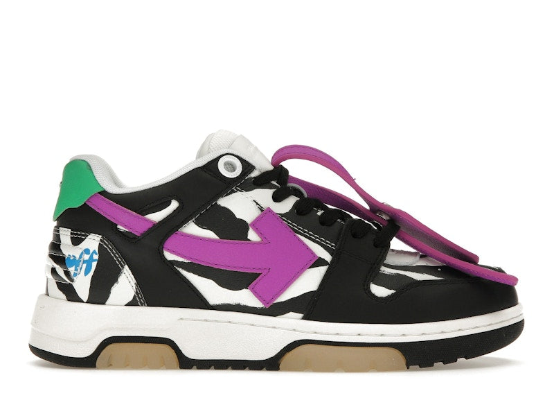 OFF-WHITE Out Of Office OOO Low Tops Zebra Pink (Women's)