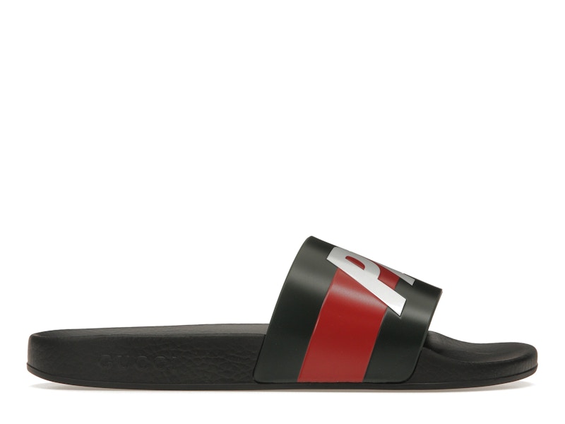 Palace x Gucci Logo Web Slide Sandal Black