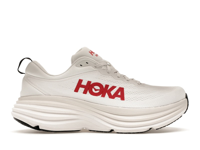 Hoka One One Bondi 8 White Vermillion