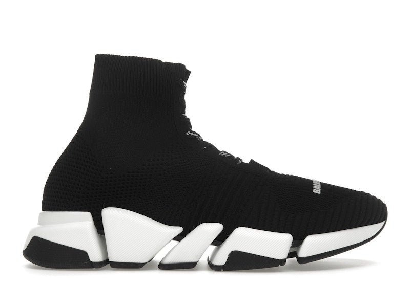 Balenciaga Speed 2.0 Lace Up Black White
