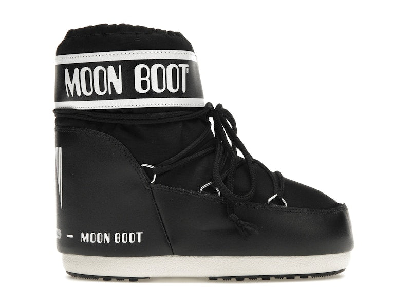 Moon Boot Icon Low Nylon Boot Black White