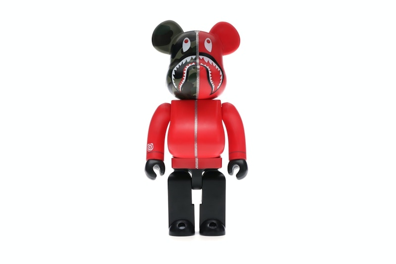 Bearbrick A Bathing Ape 1st Camo Shark 400% Red