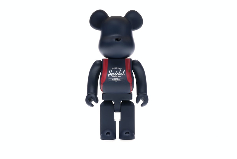 Bearbrick Medicom Herschel Peacoat 100% & 400% Set Navy