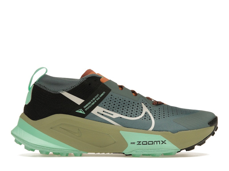 Nike ZoomX Zegama Trail Light Slate Grey Glow Green Bone Black