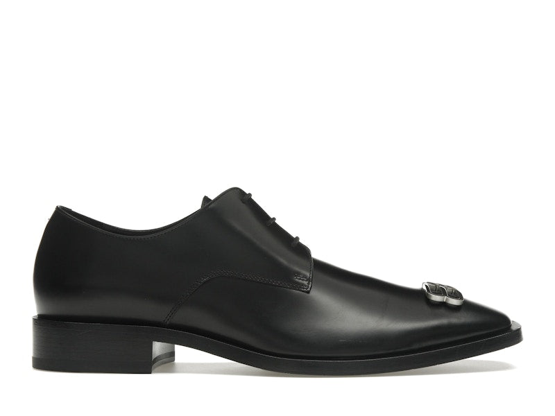 Balenciaga Rim Derby Shoes Black Leather