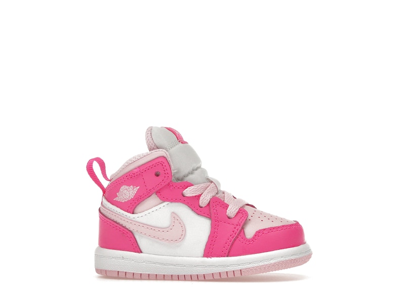 Jordan 1 Mid White Fierce Pink (TD)