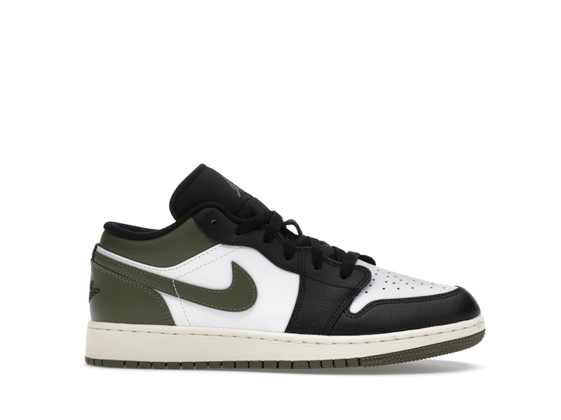 Jordan 1 Low Black Toe Medium Olive (GS)