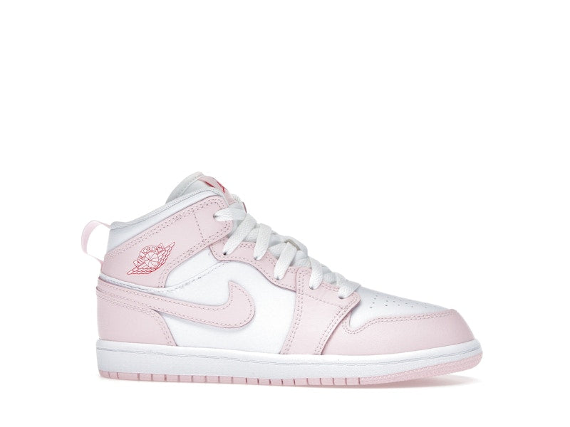 Jordan 1 Mid Pink Foam Fire Red White (PS)