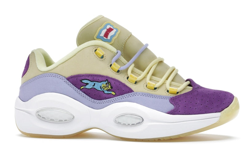 Reebok Question Low BBC Ice Cream Running Dog Yellow Purple