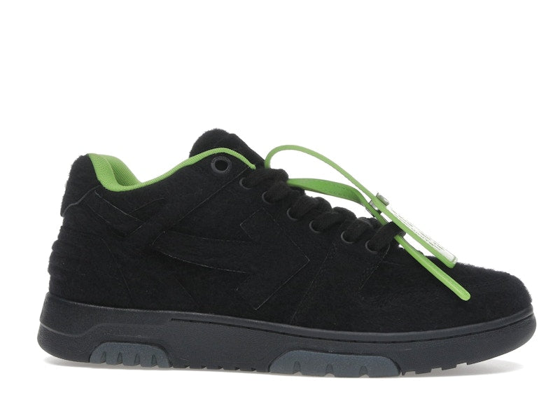 OFF-WHITE Out Of Office "OOO" Low Tops Black Green Wool