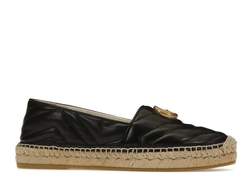 Gucci Double G Espadrille Black Leather