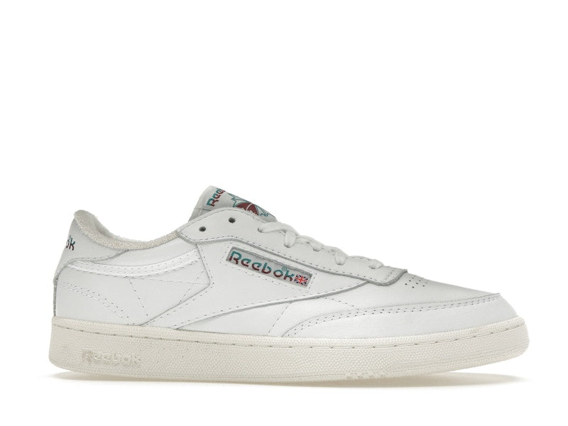 Reebok Club C 85 White Teal Burgundy Logo