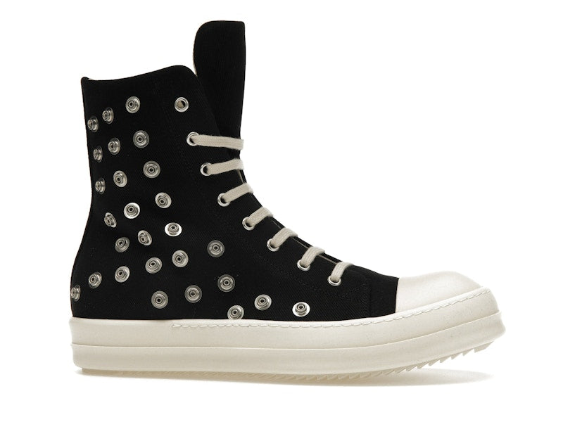 Rick Owens DRKSHDW Sneaks Studded Eyelets Black Milk