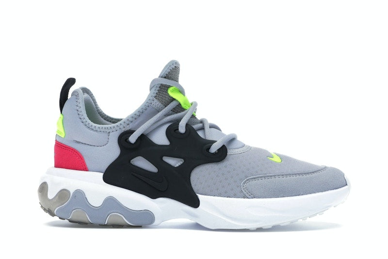 Nike React Presto Wolf Grey Black Rush Pink Volt (GS)