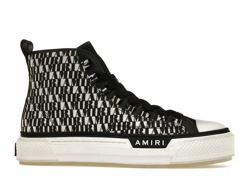AMIRI Court Hi All Over Logo Black White
